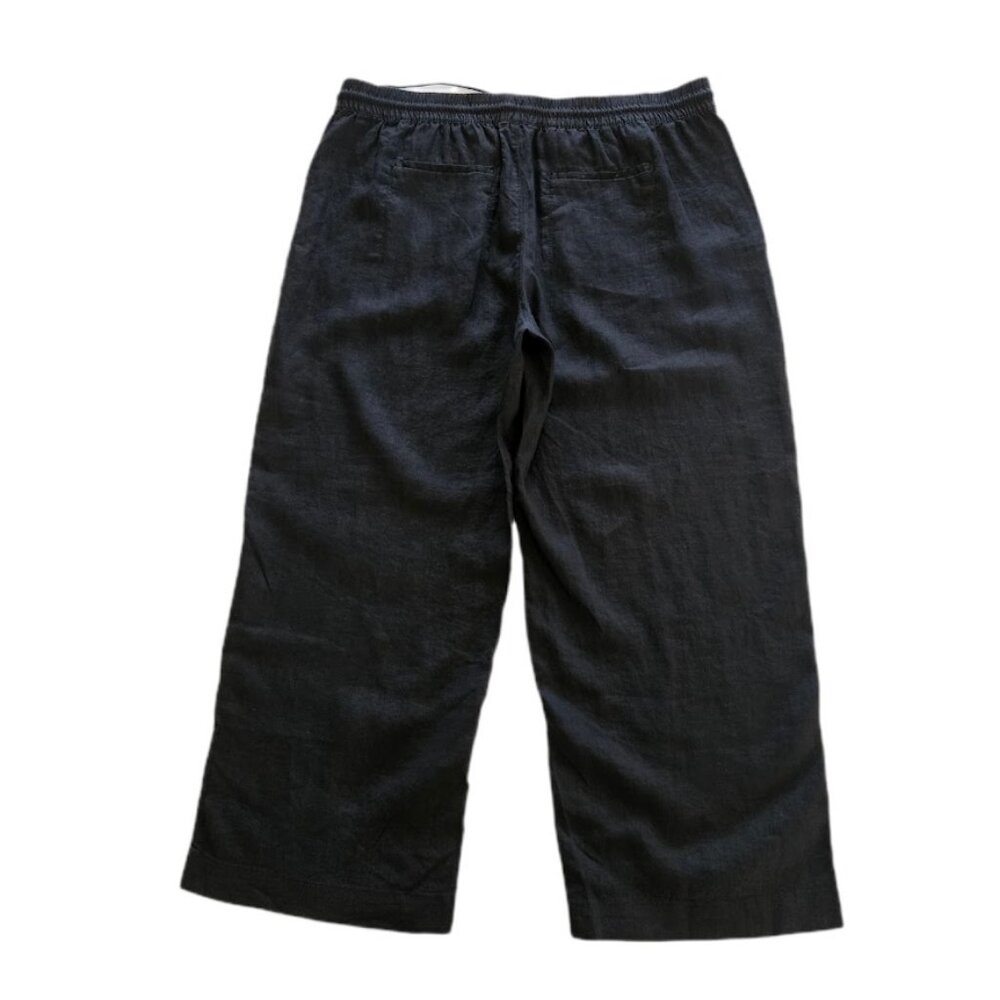 NWT Athleta Retreat Linen High Rise Wide Leg Pant Black 2X - Picture 3 of 12